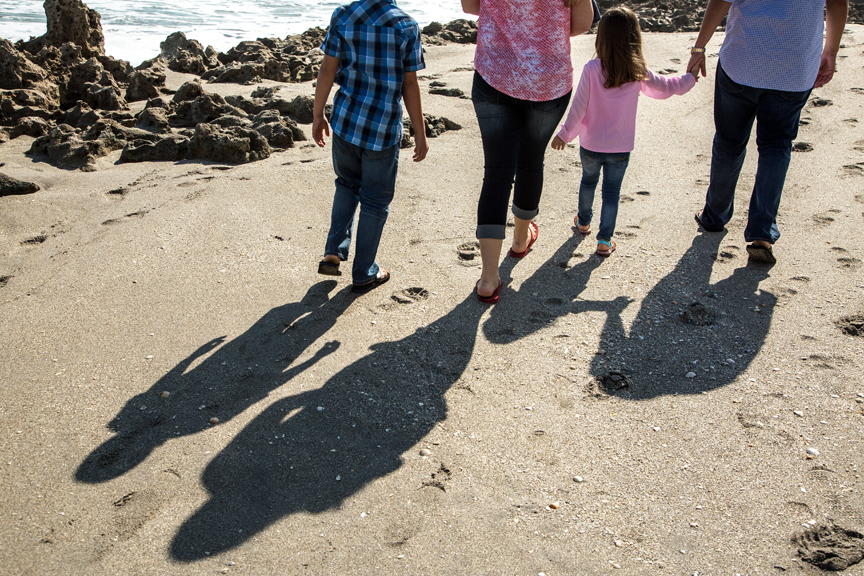 Family on the beach